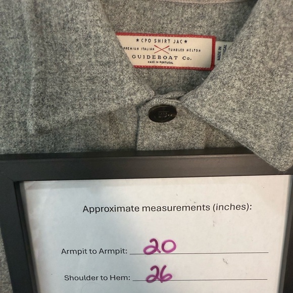 Guideboat Co. NWOT Women’s Small Gray Wool CPO Shirt Jacket Made in Portugal - Picture 7 of 7